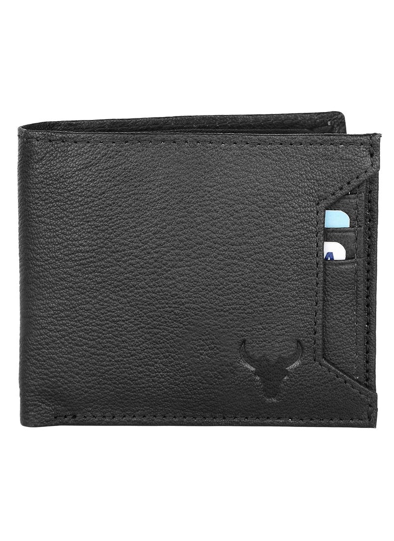 Black Leather Wallet for Men I 3 Card Slots
