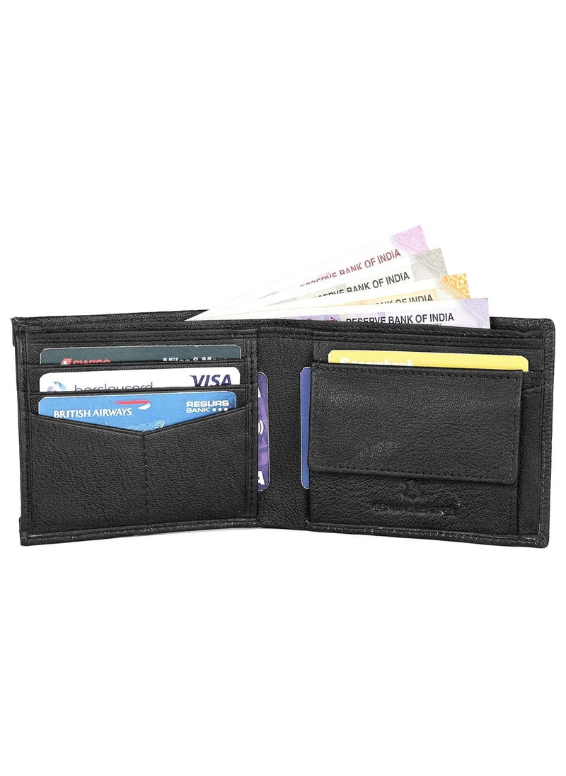 Black Leather Wallet for Men I 3 Card Slots