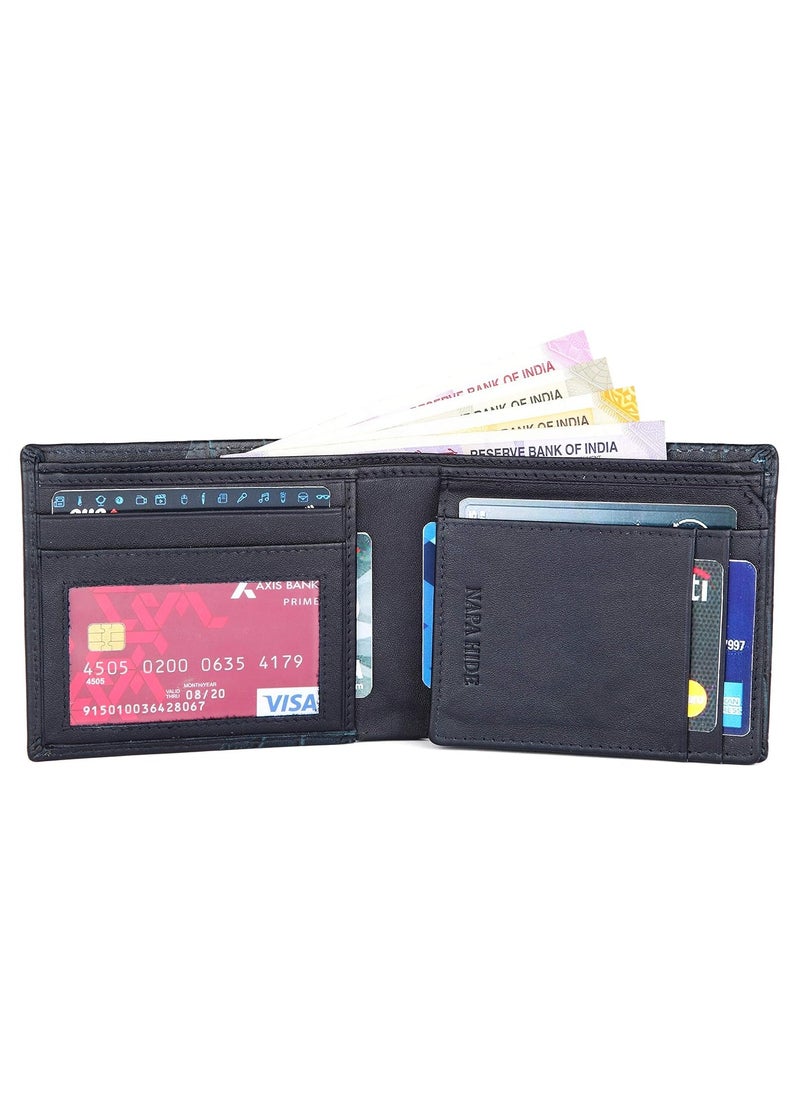 Blue Leather Wallet for Men I 4 Card Slots