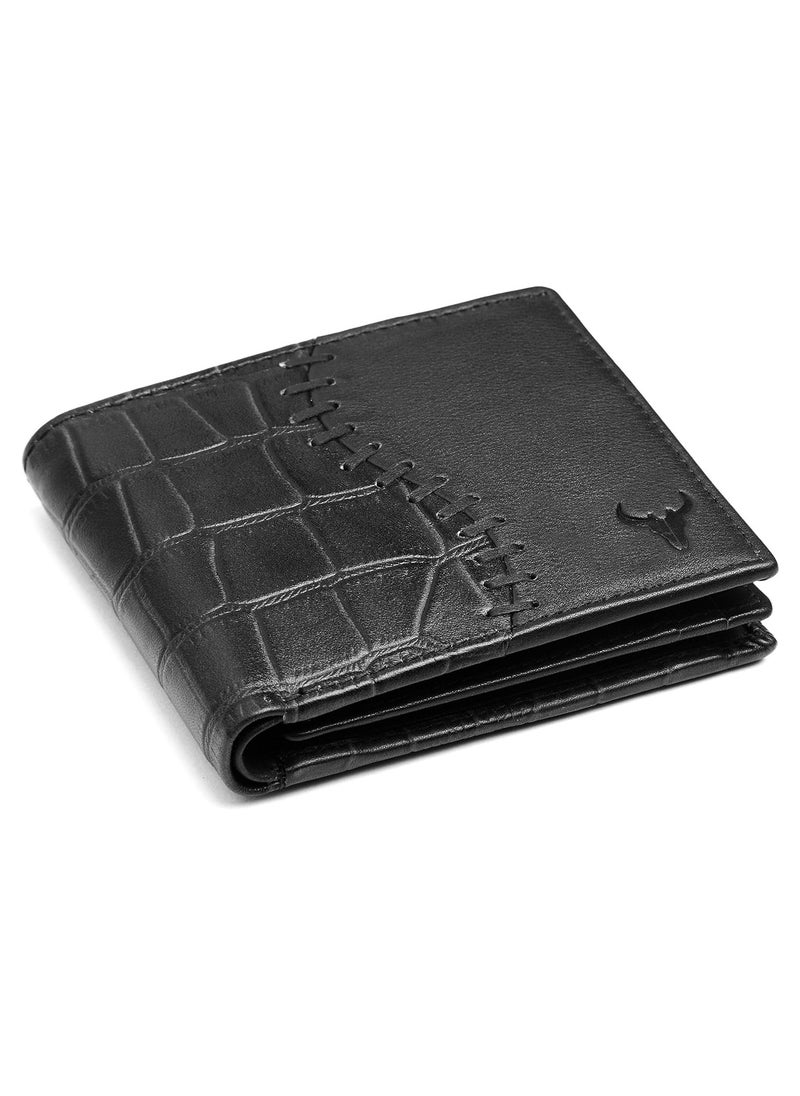 Black Leather Wallet for Men I 4 Card Slots