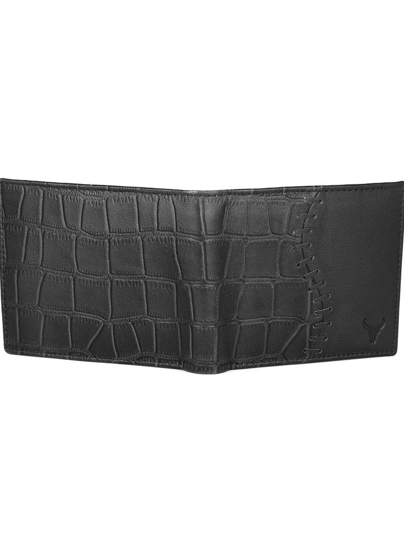 Black Leather Wallet for Men I 4 Card Slots