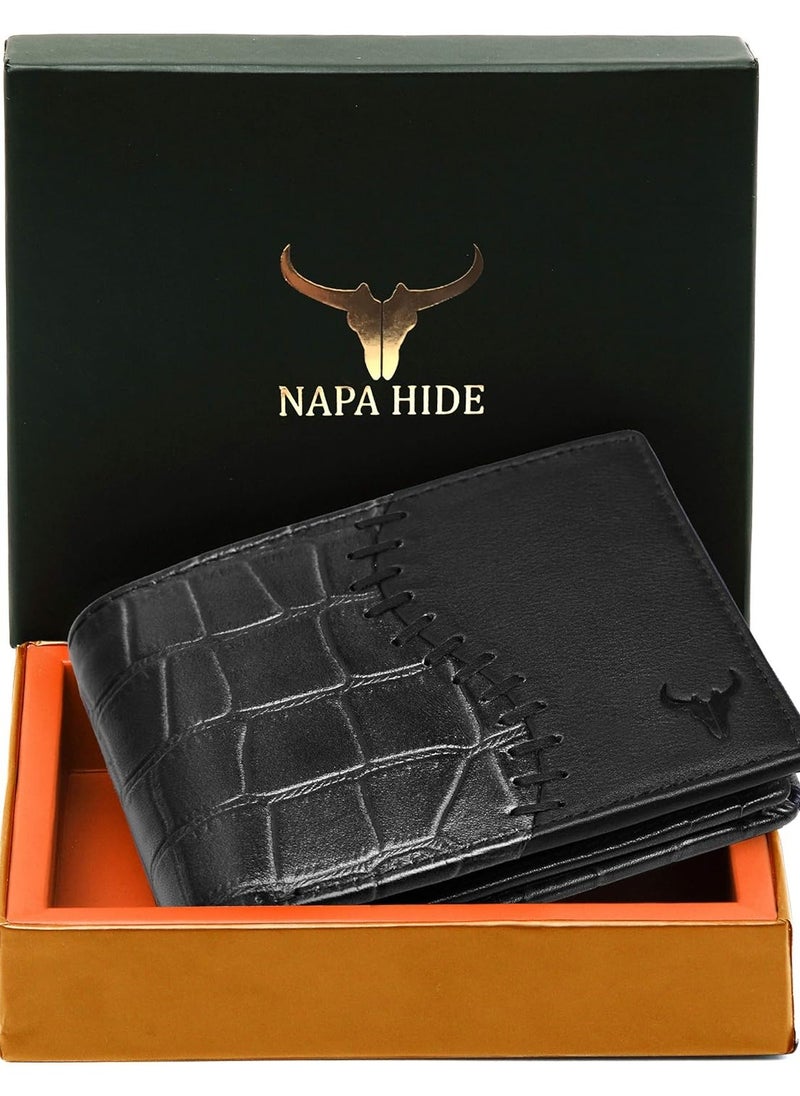 Black Leather Wallet for Men I 4 Card Slots