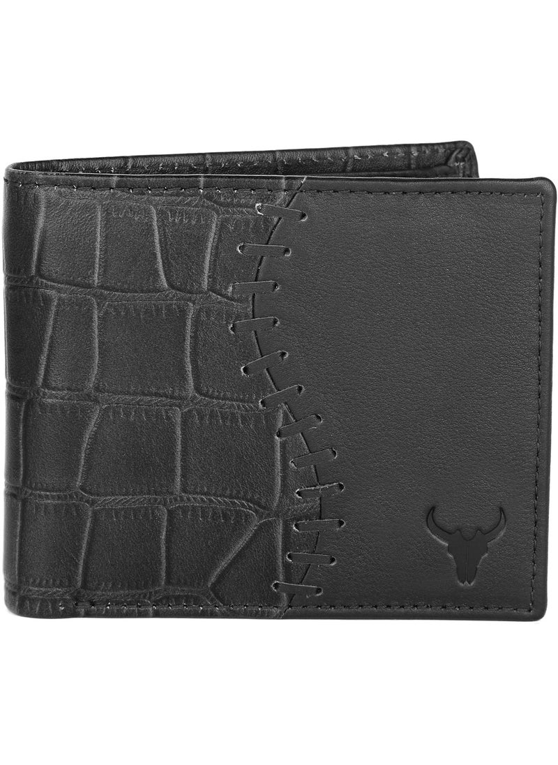 Black Leather Wallet for Men I 4 Card Slots