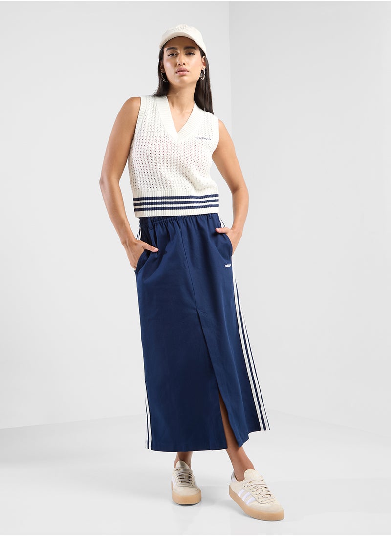 Twill Midi Skirt