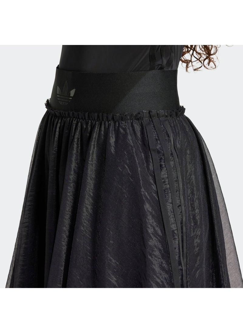 Waistband Tulle Maxi Skirt