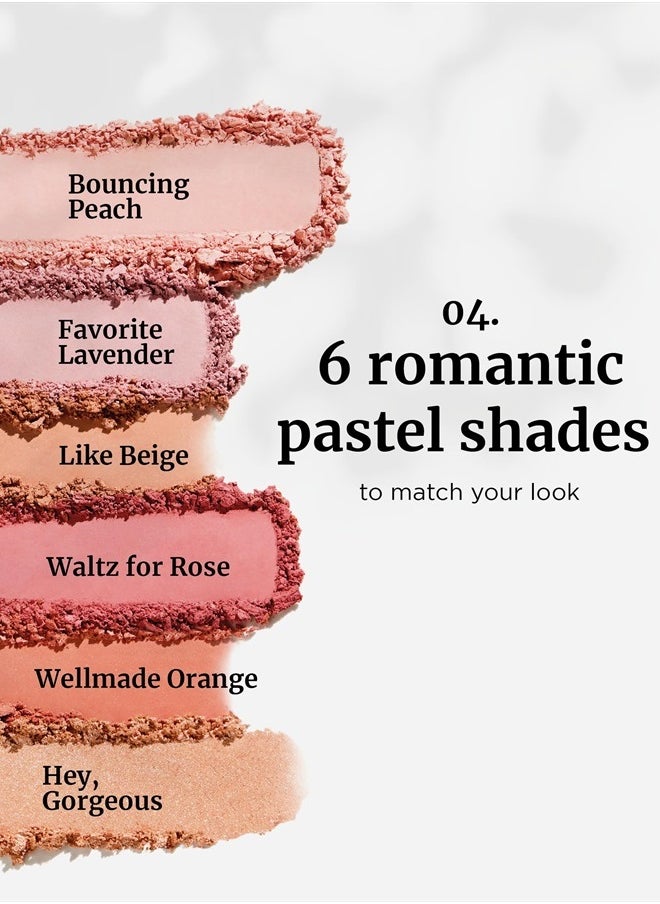 Cheekstain Pastel Blush for Cheeks (Favorite Lavender, 0.2oz) - Lightweight, Velvet Powder Formula - Seamless, Long-Lasting, Natural-Looking Glow | Korean Makeup