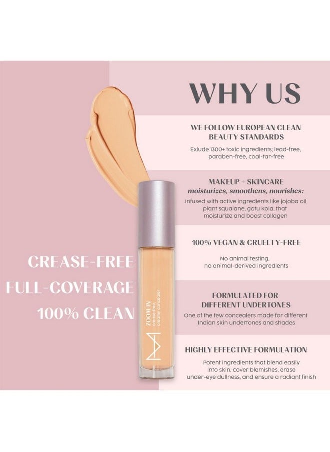 House Of Makeup Matte Concealer for Dark Circles, Pigmentation | Non-Crease, Non-Cakey | Long Wear, Waterproof, Sweat-proof | Full Coverage Concealer for Oily Skin | For Face Makeup | 6 ML (MD01 - Medium to Deep Skin Tone)