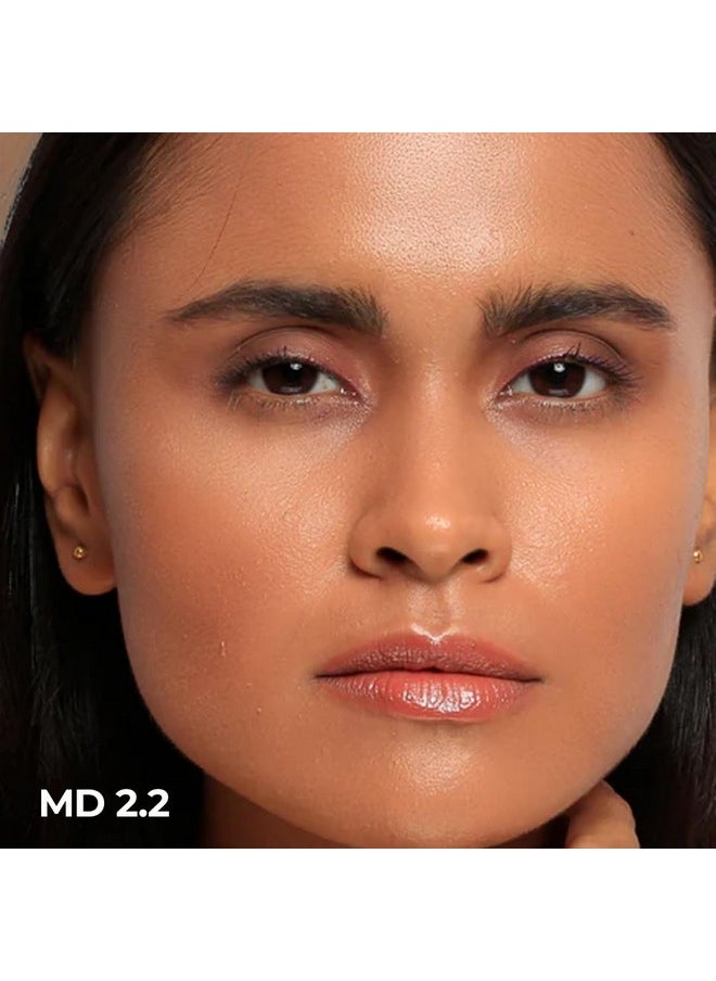 Ruby's Organics Liquid Foundation for Face Makeup - Waterproof, Full Coverage Blendable, Long Lasting, Matte Finish and Poreless, Normal to Oily Skin, Vegan, Paraben and Silicon-Free, Shade M02.2, 30 ml