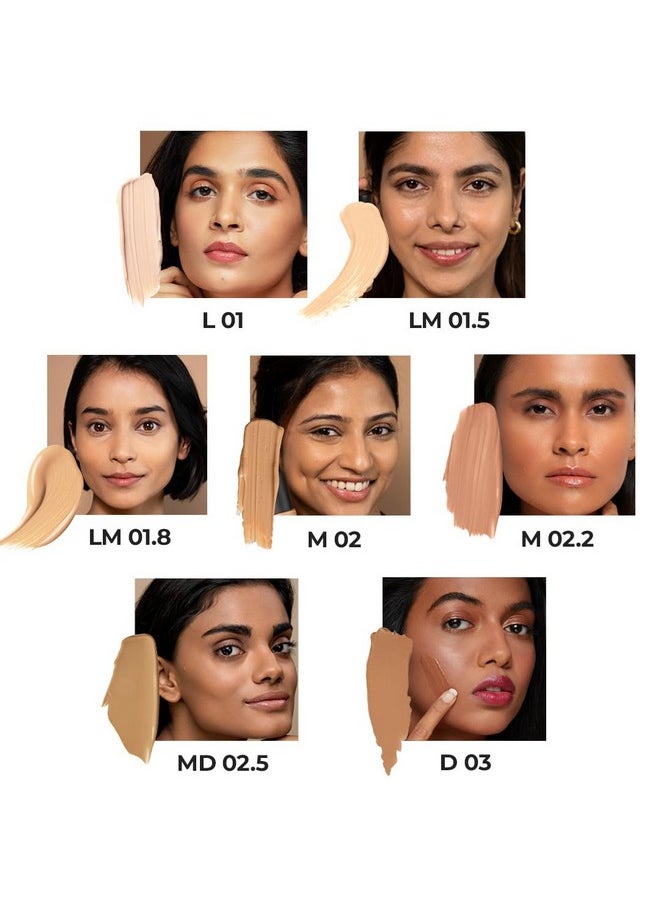 Ruby's Organics Liquid Foundation for Face Makeup - Waterproof, Full Coverage Blendable, Long Lasting, Matte Finish and Poreless, Normal to Oily Skin, Vegan, Paraben and Silicon-Free, Shade M02.2, 30 ml