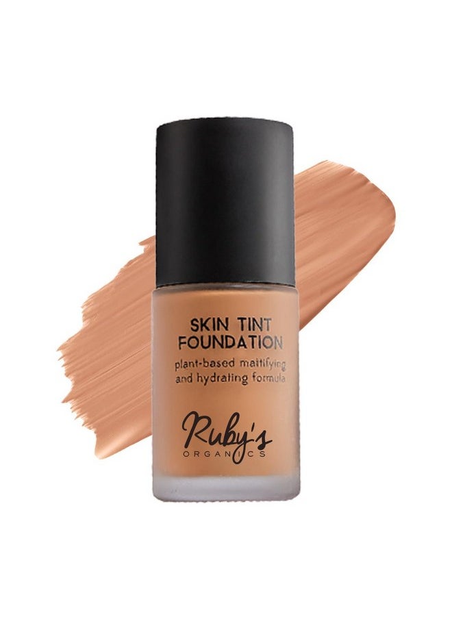Ruby's Organics Liquid Foundation for Face Makeup - Waterproof, Full Coverage Blendable, Long Lasting, Matte Finish and Poreless, Normal to Oily Skin, Vegan, Paraben and Silicon-Free, Shade M02.2, 30 ml