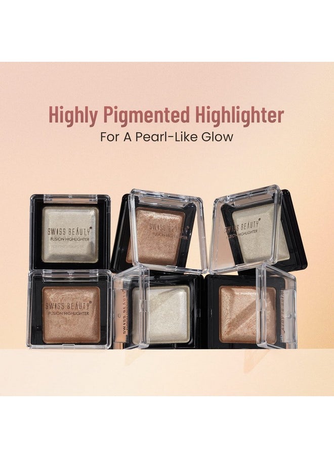 Swiss Beauty Fusion Creamy Highlighter With Dewy Glow Finish And Easy To Blend Formula | Shade-02, 6Gm|