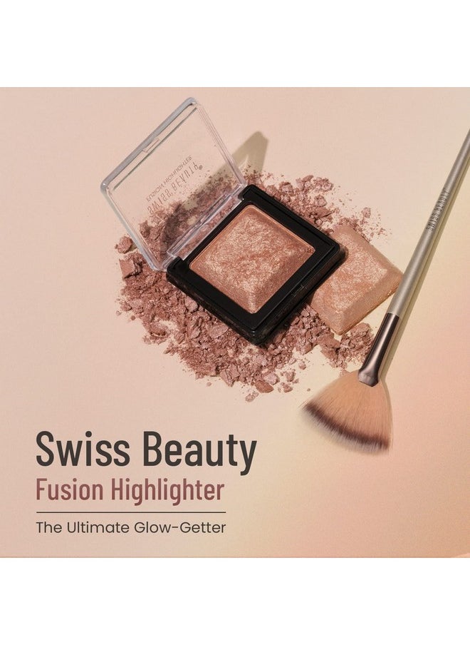 Swiss Beauty Fusion Creamy Highlighter With Dewy Glow Finish And Easy To Blend Formula | Shade-02, 6Gm|