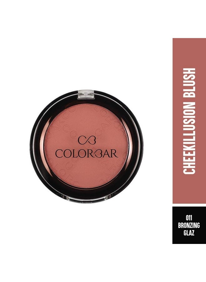 Colorbar Cheekillusion Blush, Bronzing Glaze | Lightweight, silky texture | Highly-buildable and blendable | Powder blush| Suitable for all skin types
