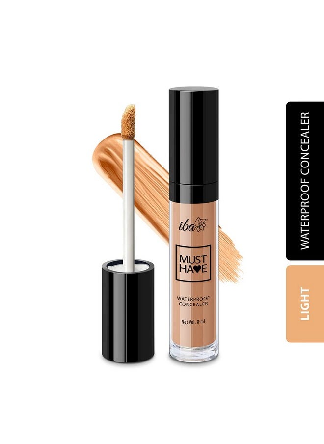 Iba Must Have Waterproof Concealer Matte Finish - Light, 8ml | Full Coverage & Long Lasting l Oil Free & Lightweight | Easily Blendable Concealer For Face Makeup | 100% Natural | Halal Certified & Vegan Makeup