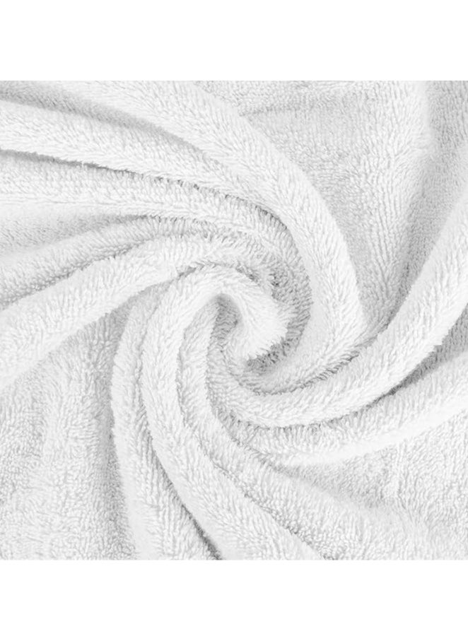 Bathrobe Unisex Cotton Fleece Skin-friendly Breathable Nightgown Simple Hooded Home Clothes White