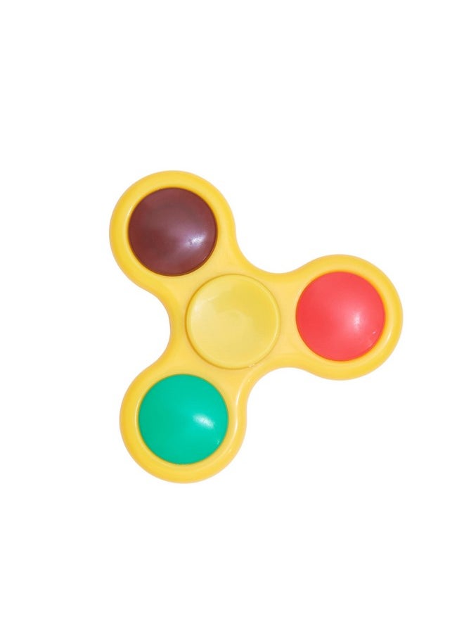 Premsons® Hand Spinner Desk Toy - High Speed Smooth Finger Spin Sensory Fidget Stress Relief Game Play for Kids & Adults - Birthday Party Gift - Combo - Rainbow Triangular Head + Plastic Yellow