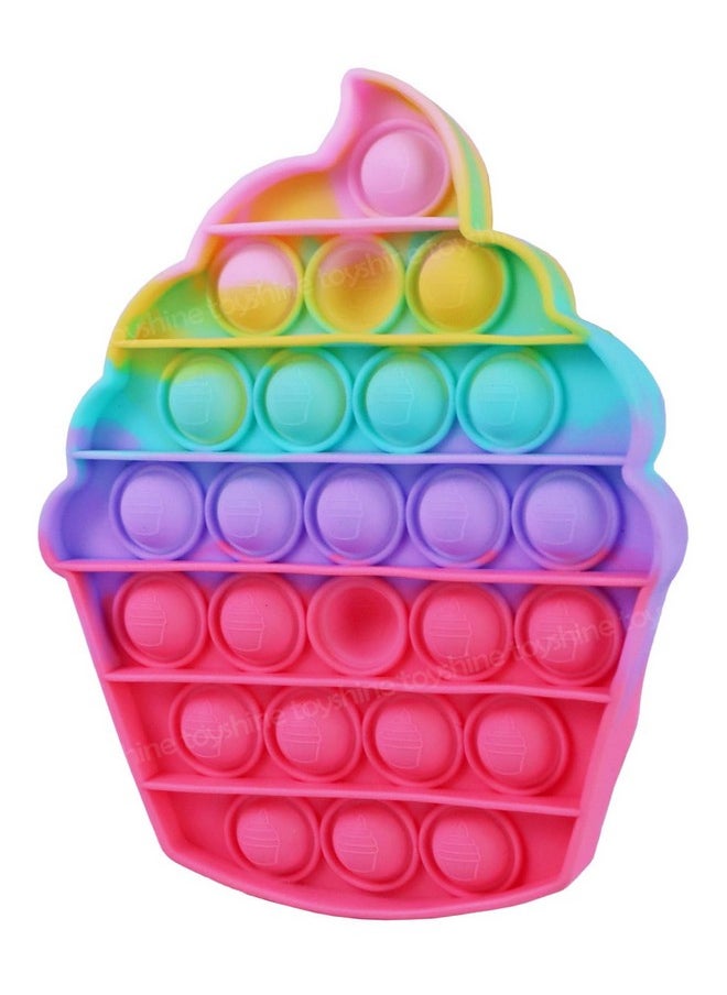 Toyshine Pack of 1- ICE Cream Softy- Fidget Popping Sounds Toy, BPA Free Silicone, Push Bubbles Toy for Autism Stress Reliever, Sensory Toy Pop It Toy- Pastel