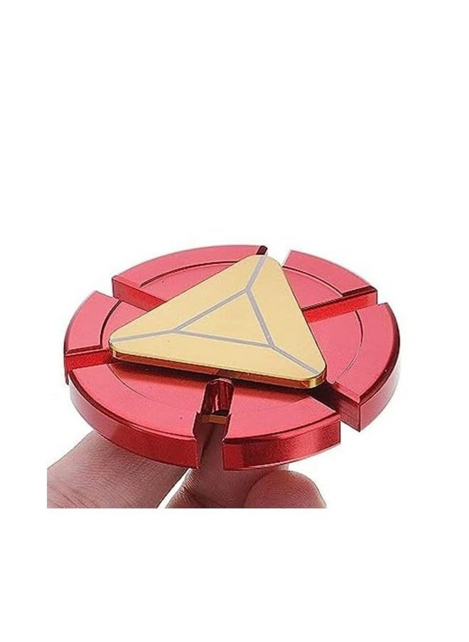 Premsons® Hand Spinner Desk Toy - High Speed Smooth Finger Spin Sensory Fidget Stress Relief Game Play for Kids & Adults - Birthday Party Gift - Metal - Red & Gold