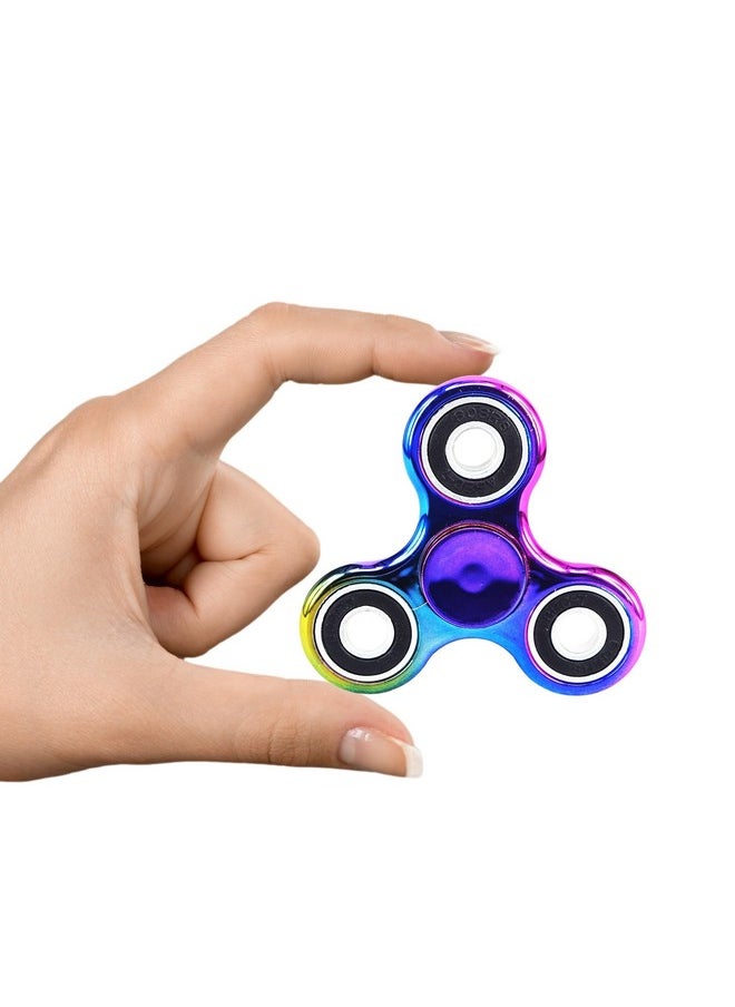 Premsons® Hand Spinner Desk Toy - High Speed Smooth Finger Spin Sensory Fidget Stress Relief Game Play for Kids & Adults - Birthday Party Gift - Metal - Multicolor