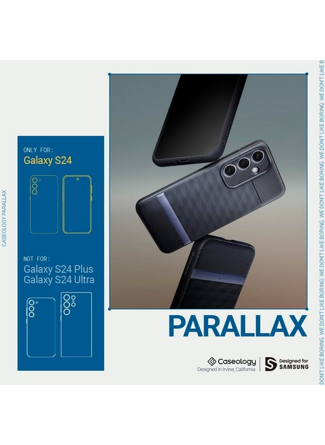 CASEOLOGY by Spigen Parallax Back Cover Case Compatible with Samsung Galaxy S24 [Military Grade Drop Protection] Ergonomic 3D Hexa Cube Designed Galaxy S24 Case (TPU and PC | Navy Violet)