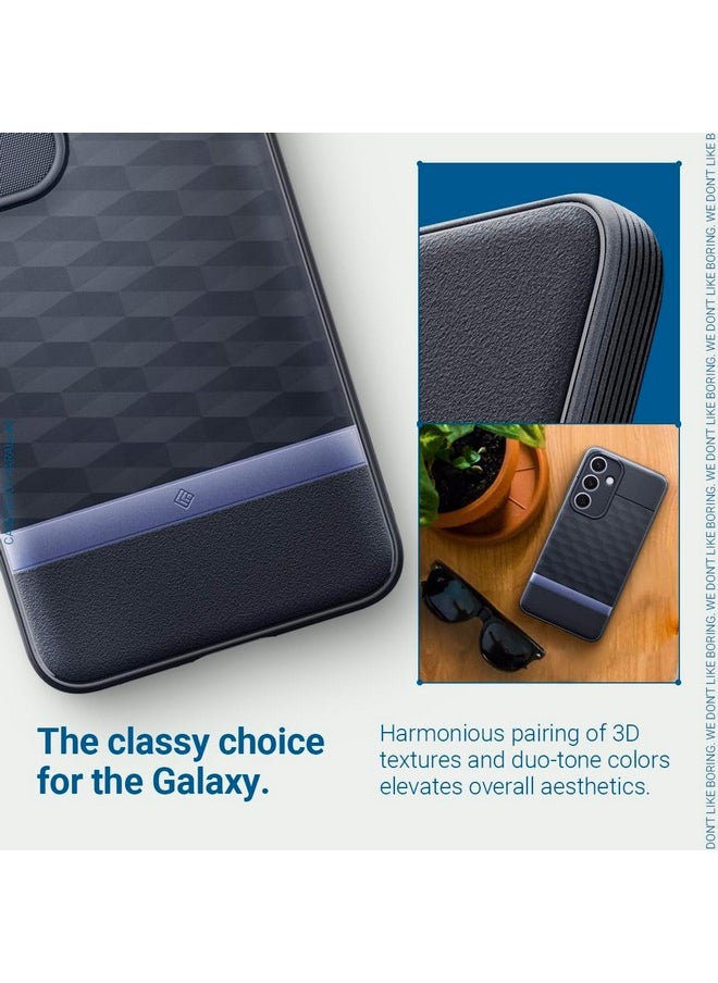 CASEOLOGY by Spigen Parallax Back Cover Case Compatible with Samsung Galaxy S24 [Military Grade Drop Protection] Ergonomic 3D Hexa Cube Designed Galaxy S24 Case (TPU and PC | Navy Violet)