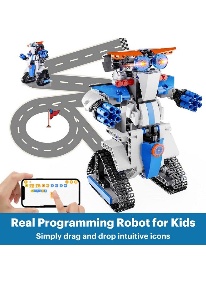 EDUCIRO Robot Building Toys for Boys, 8 9 10 11 12 Year Old Boys Girls Easter Gifts Ideas, STEM Projects for Kids Age 8-12, Remote & APP Controlled Toys Building Sets (358Pieces)