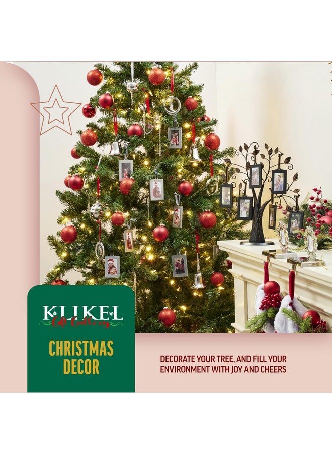 Klikel Hanging Picture Frame Ornaments - Set of 8 2x3 Black Hanging Photo Frame