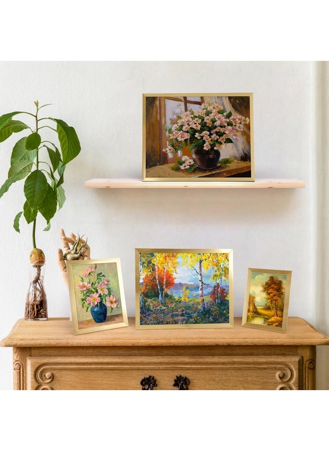 Giftgarden 16 Pack Gold Picture Frames for Multi Sizes Photos, Assorted Set Including Two 11x14, Two 8x10, Six 5x7, Six 4x6, Gallery Collage Frame for Wall or Tabletop Display