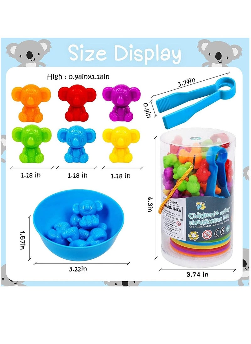 Counting Toys Koalas Matching Game with Sorting Bowls Math Games Sensory Training Toy Set Preschool Learning Activities Toys Montessori Educational Toys Set Gift for 3+Year Old Kids Boys Girls