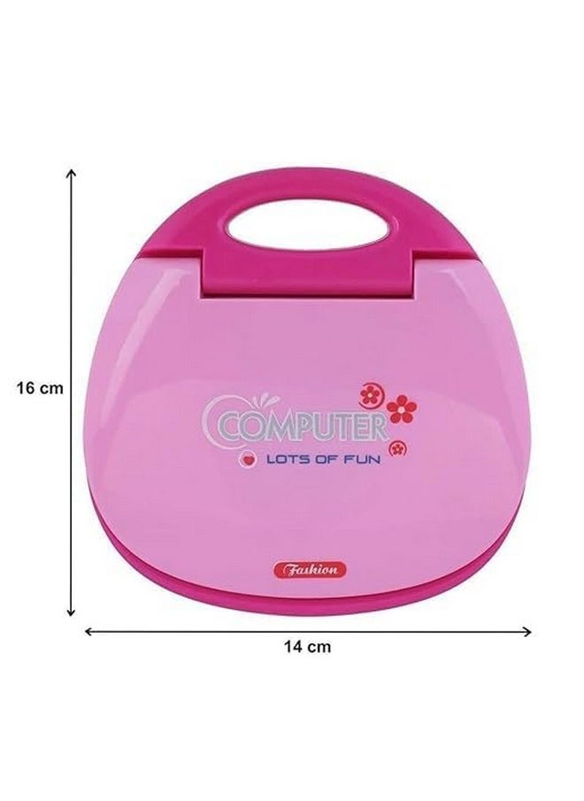 House of Kids Learning Laptop Educational Toys for Kids Computer Toy Baby LED Alphabet Charts Display for Kids (Pink)