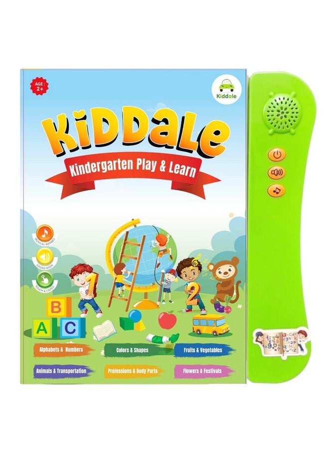 Kiddale ABC,123 E Book for Kids| Interactive Children Book| Musical Electronic Sound Book| Gift for 1,2, 3+ Years Baby|E Learning Book| Smart Intelligent Activity Book| Nursery Rhymes| Talking Book