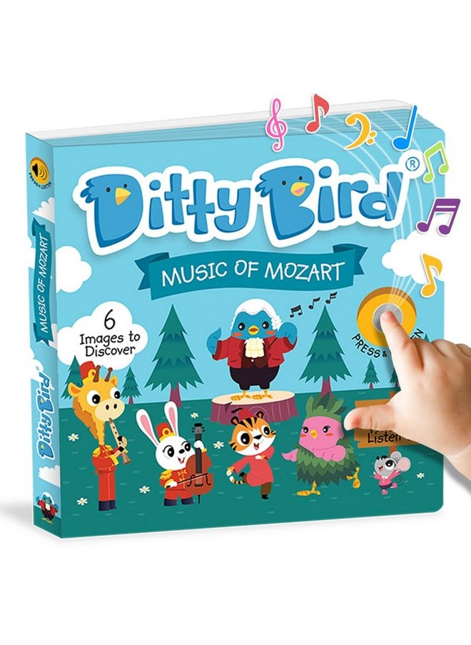 DITTY BIRD Musical Books for Toddlers | Fun Classical Music & Nursery Rhyme Book | Mozart Musical Book | Children's Interactive Toddler Books for 1 Year Old to 3 Year Olds | Sturdy Baby Sound Books