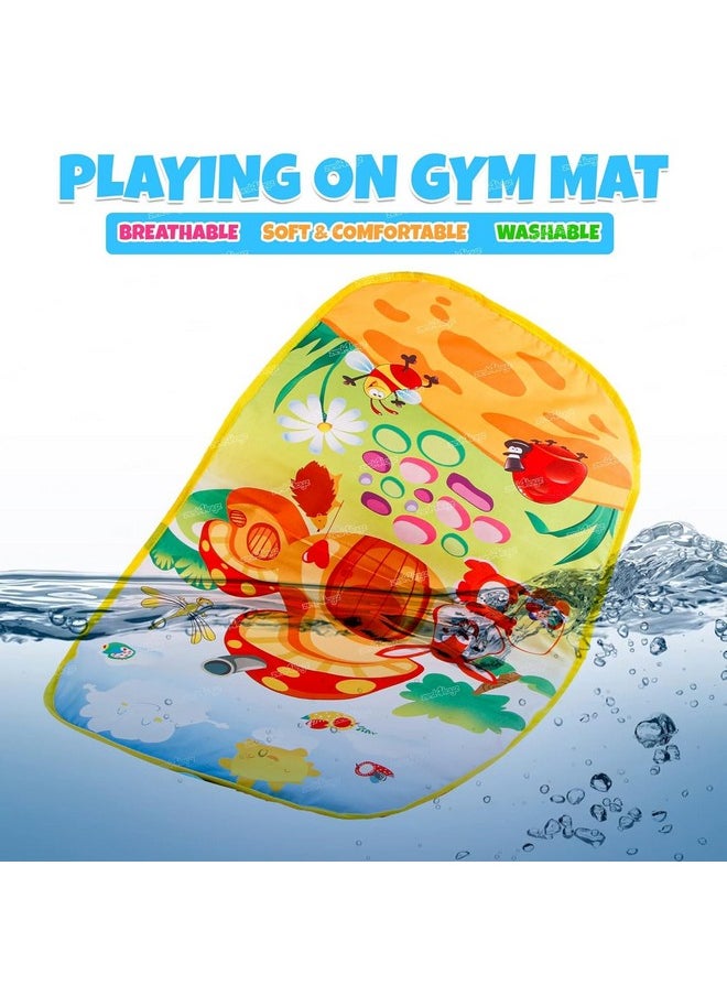 Zest 4 Toyz Baby Play Mat Gym & Fitness Rack with Hanging Rattles Lights & Musical Keyboard Mat Piano Multi-Function (Made in India)