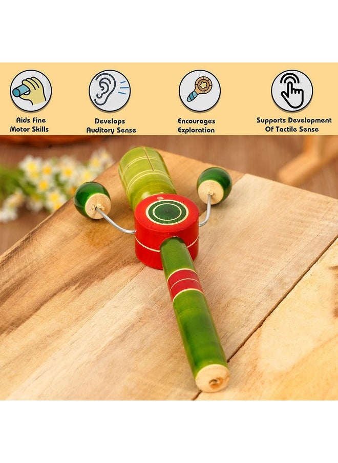 Wooden Handmade TIK-Tok Rattle Kit Kul Rattle Sound Toy Musical Toy for Kids Rattle