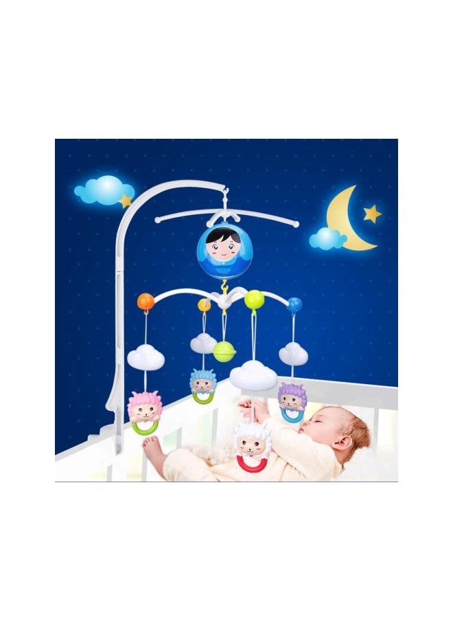 Baby Mobile Holder,26 inch White Baby Crib Mobile Music Box Bed Bell Toy Holder Toy Decoration Hanging Arm Bracket for Baby Bed Perambulator (Without Dolls)