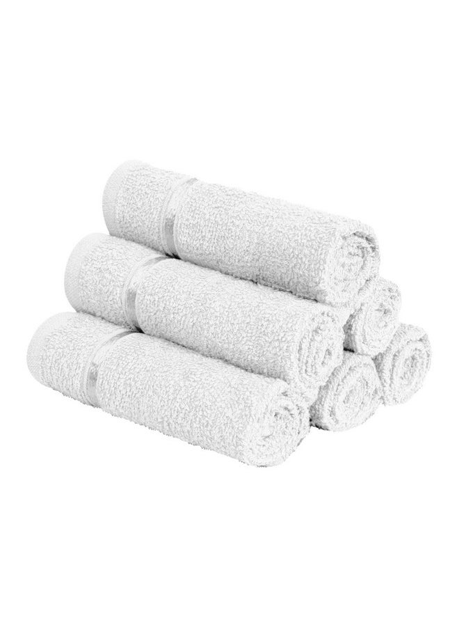 Story@Home Face Towel Set of 6 | 100% Cotton Towel | 450 GSM | White | Quick Dry Towels for Facewash | Face Towel for Men | Face Towel for Women | Ideal Kitchen Towel | Perfect for Everyday Use