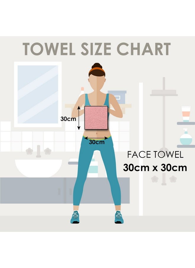 Story@Home Face Towel Set of 6 | 100% Cotton Towel | 450 GSM | White | Quick Dry Towels for Facewash | Face Towel for Men | Face Towel for Women | Ideal Kitchen Towel | Perfect for Everyday Use