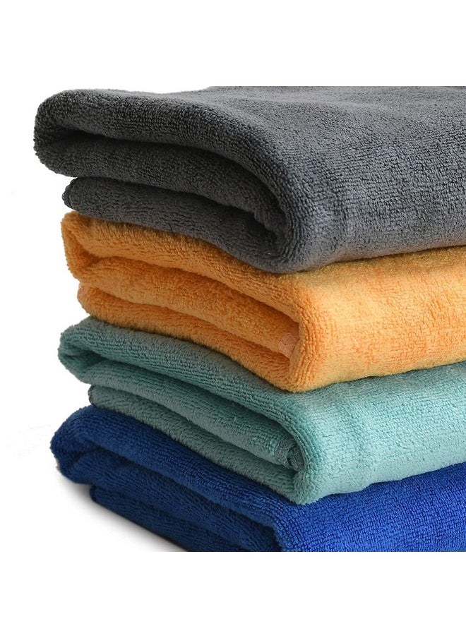 Yellow Weaves Super Soft Microfiber Hand Towels, Gym & Workout Towels, Set of 4, Multicolour