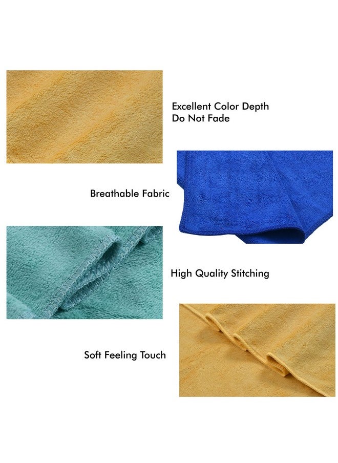 Yellow Weaves Super Soft Microfiber Hand Towels, Gym & Workout Towels 400 GSM, Set of 3, Multicolour