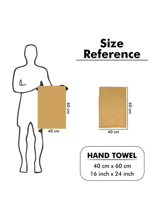 Yellow Weaves Super Soft Microfiber Hand Towels, Gym & Workout Towels 400 GSM, Set of 3, Multicolour