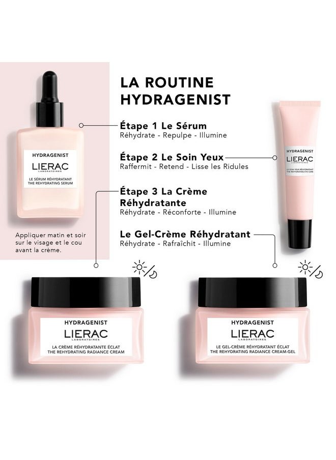 LIERAC Hydragenist Rehydrating Serum - Hydrating Face Serums for Women with Hyaluronic Acid & Rehydrating Ferment, Natural-Origin Ingredients for Plump, Luminous Skin -30 ml