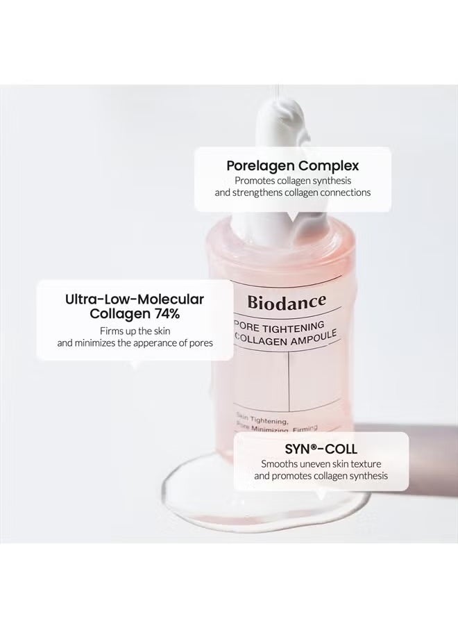 Biodance Pore Tightening Collagen Ampoule | Korean Collagen Serum for Face, Pore Minimizing & Anti Aging Face Serum for Women | 1.01 fl. oz x 1 ea
