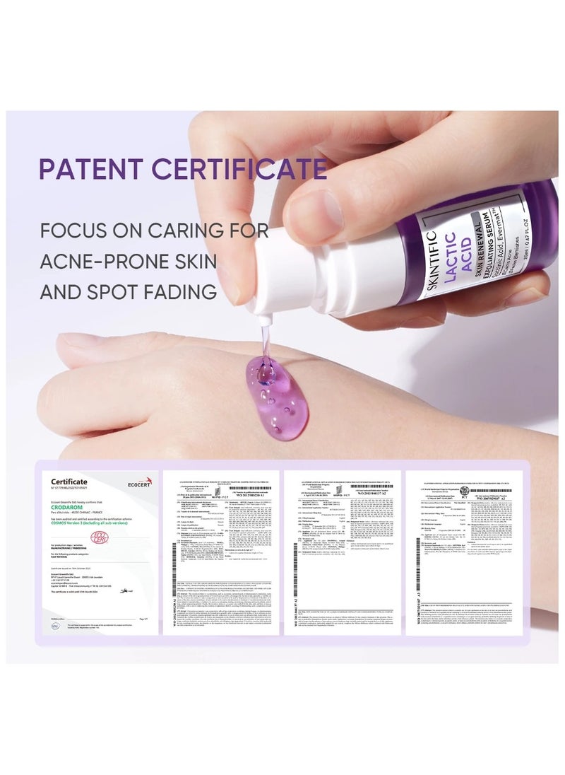 Lactic Acid Skin Renewal Exfoliating Serum Acne Treatment Pore-Tightening 20ml