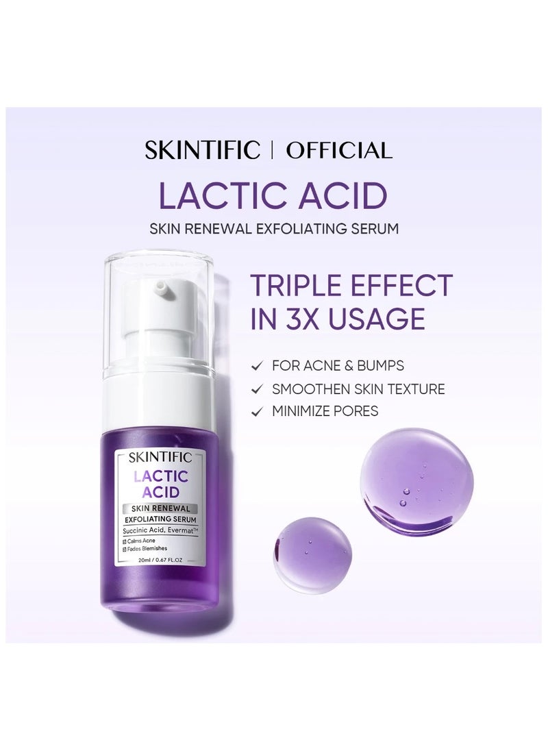 Lactic Acid Skin Renewal Exfoliating Serum Acne Treatment Pore-Tightening 20ml