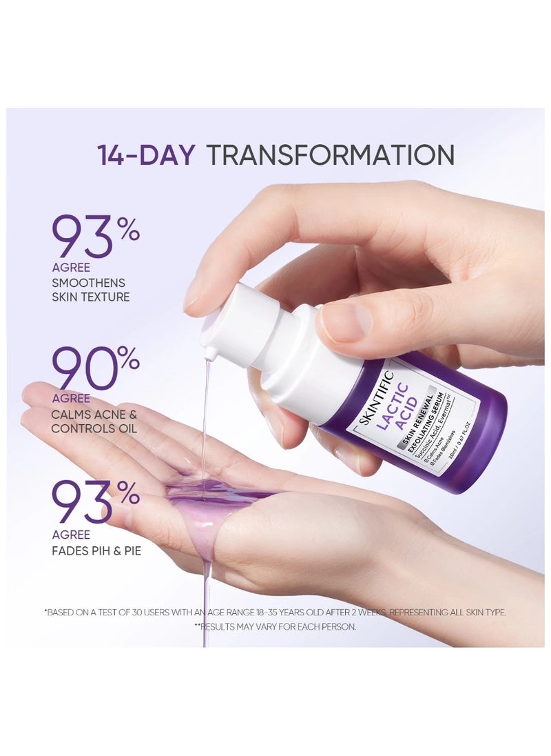 Lactic Acid Skin Renewal Exfoliating Serum Acne Treatment Pore-Tightening 20ml