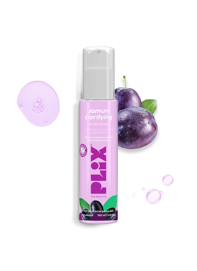 amun Clarifying Fruity Toner (150 Ml)|With Niacinamide & Jamun Extract|Targets Clogged Pores & Smoothens Skin|For Oily & Acne Prone Skin|Alcohol Free, For Women & Men
