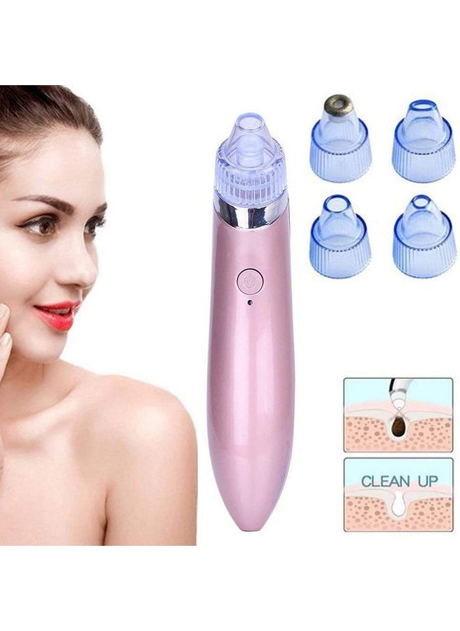 HGC 4 in 1 USB Rechargeable Multi-function Blackhead Whitehead Extractor Remover Device - Acne Pimple Pore Cleaner Vacuum Suction Tool For Men And Women