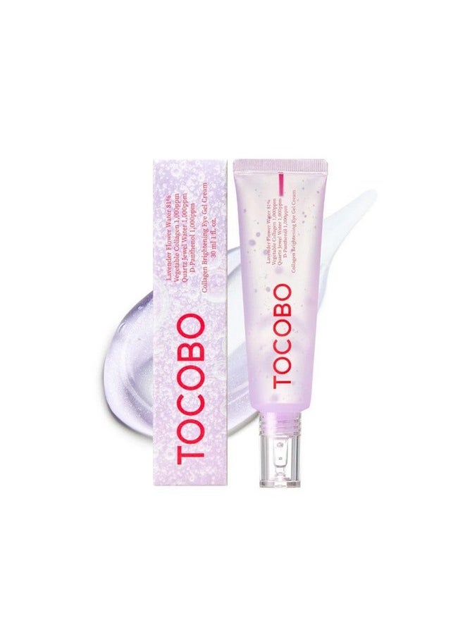 TOCOBO Collagen Brightening Eye Gel Cream | Quartz Water, Lavender Water Extract, Brightening Eye Care, Eye Lifting | Vegan, Collagen Eye cream, 1 Ounce (Pack of 1), 1 Ounce
