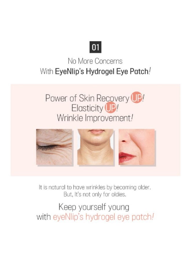 eyeNlip Gold & Snail Hydrogel Eye Patches - Moisturizing Under Eye Mask for Puffy Eyes, Fine Lines, and Dark Circles - Korean Skincare (60 Patches)