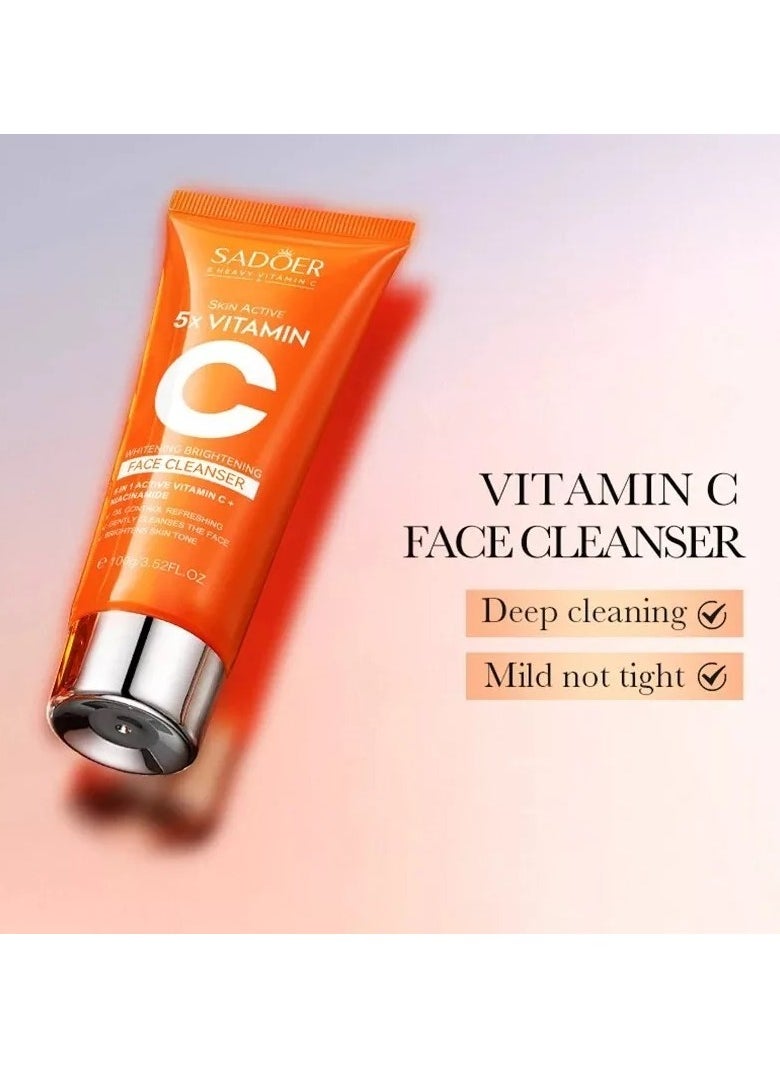 SADOER Collagen Cream Brightening Skincare 6 pcs Set Organic Anti-aging and Moisturizing Skincare Set